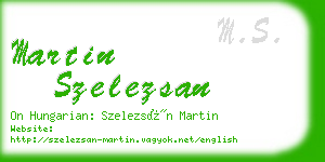 martin szelezsan business card